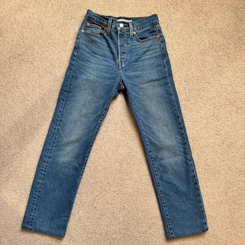 Levi's Blue Wedgie Straight Jeans - for petites, 24 inseam!